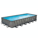 Summer Waves P42412521 Elite 24ft x 12ft x 52in Frame Above Ground Swimming Pool Set w/Filter Pump, Cover, Ladder, Ground Cloth, & Solution Blend