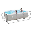 Summertime Fun, Suitable for Kids and Adults, No Tools Required,Quick Easy Assembly, Above Ground Rectangular Durable Steel Frame Swimming Pool, 10 X 6.5 Ft Frame Heavy-Duty Walls 2-Feet Deep