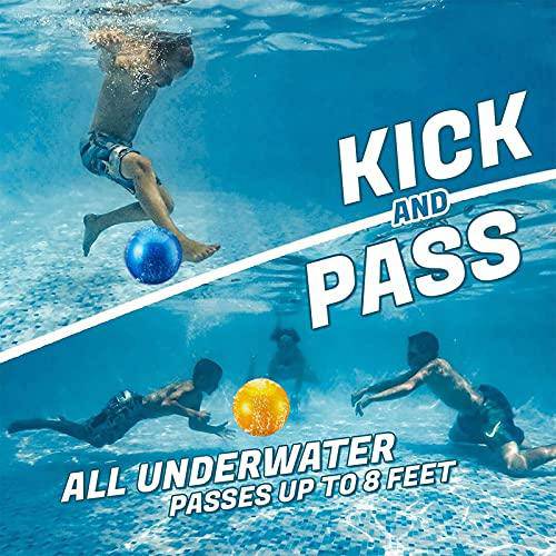 SUNNART Swimming Pool Toys Ball, Swimming Float Water Ball with Hose Adapter for Under Water Passing, Buoying, Dribbling, Diving and Pool Games for Teens, Kids, or Adults