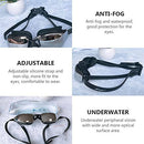 SUOTENG Polarized Swimming Goggles, 1 Pair Swimming Glasses Anti-Fog Waterproof Myopia Swimming Glasses Eyewear