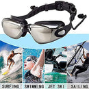 SUOTENG Polarized Swimming Goggles, Swimming Goggles No Leaking Anti Fog Protection with Attached Ear Plugs for Men Women Youth