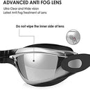 SUOTENG Polarized Swimming Goggles, Swimming Goggles No Leaking Anti Fog Protection with Attached Ear Plugs for Men Women Youth