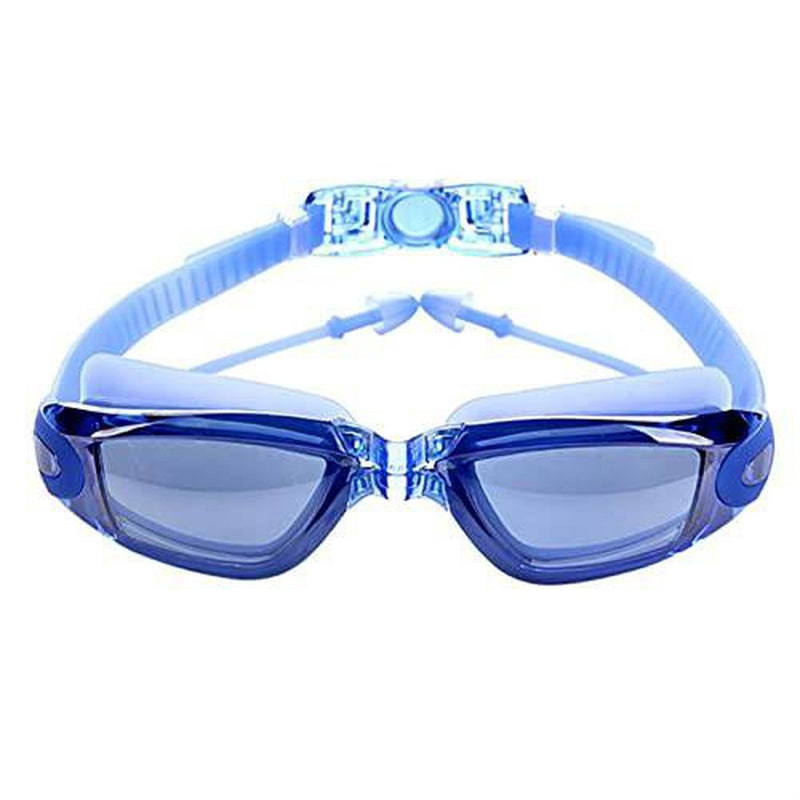 SUOTENG Polarized Swimming Goggles, Swimming Silicone Waterproof Anti-Fog Swimming Glasses with Earplug Common Water Sports Eyewear in Stock (Color : Black)