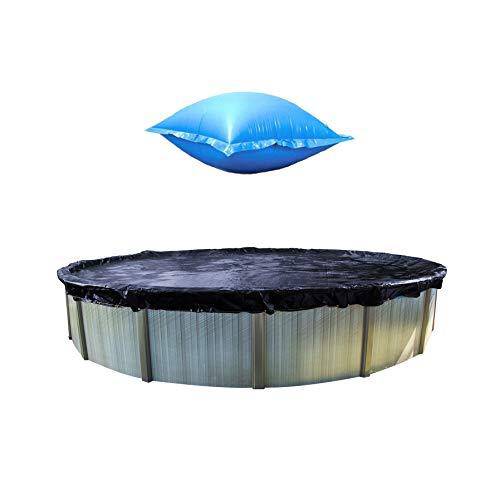 Swimline 24 Ft Round Above Ground Winter Pool Cover w/ 4'x8' Closing Air Pillow