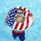 Swimline 36" Inflatable American Flag Swimming Pool and Lake Tube Float (2 Pack)