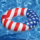 Swimline 36" Inflatable American Flag Swimming Pool and Lake Tube Float (4 Pack)