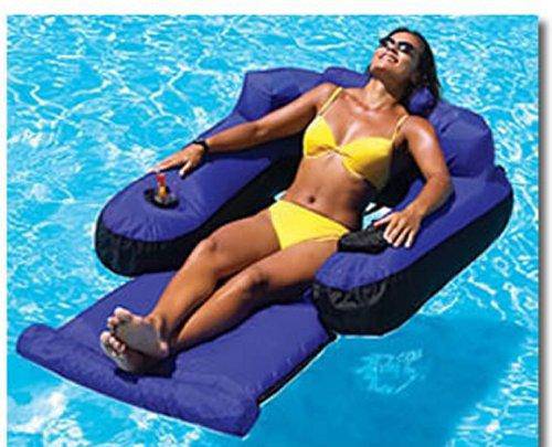 Swimline 9047 Swimming Pool Fabric Inflatable Ultimate Floating Lounger Chair