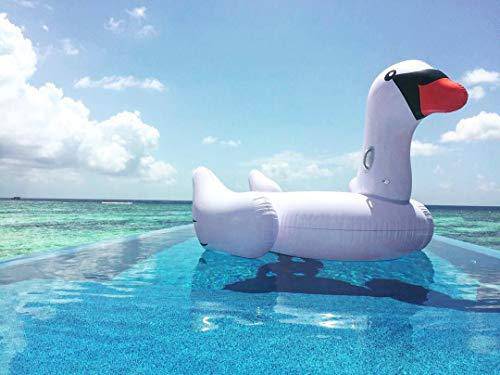 Swimline 90621 Giant Swan Inflatable Ride-On Pool Float, 1-Pack, White