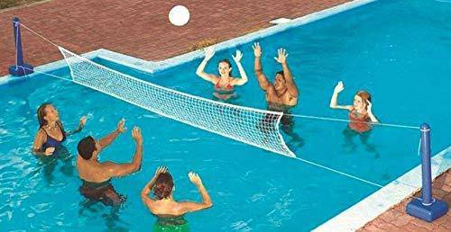 Swimline 9186 Cross Inground Swimming Pool Fun Volleyball Net Game Water Set __