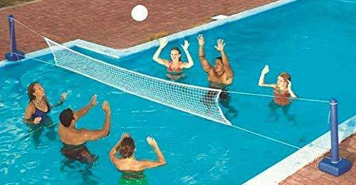 Swimline 9186 Cross Inground Swimming Pool Fun Volleyball Net Game Water Set __