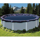 Swimline Deluxe 28' Round Pool Solid Winter Cover 4' Overlap 10yr Wty - Blue - Pool Winter Covers and Accessories - Solid Winter Covers