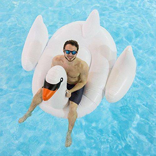 Swimline Giant Inflatable Ride-On 75-Inch Swan Float For Swimming Pools, 90621, New,