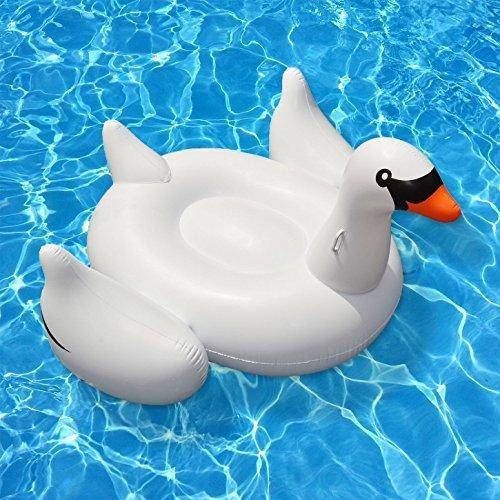 Swimline Giant Inflatable Ride-On 75-Inch Swan Float For Swimming Pools, 90621, New,