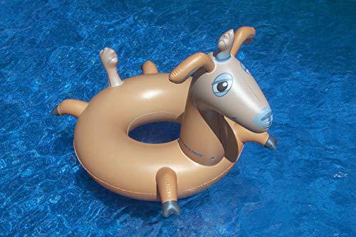 Swimline Inflatable Llama Swim Ring, Tan, 56"/46"/16"-44"