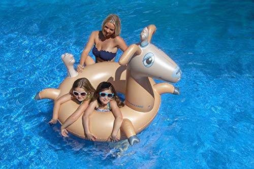 Swimline Inflatable Llama Swim Ring, Tan, 56"/46"/16"-44"