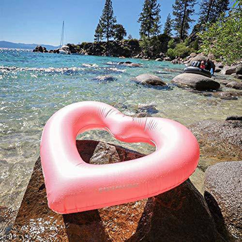 Swimline Inflatable Metallic Heart Pool Ring