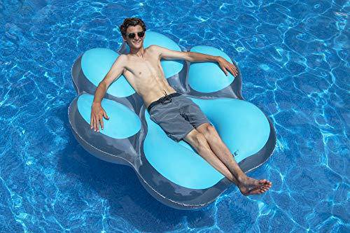 Swimline Inflatable Pawprint Island Pool Float, Blue