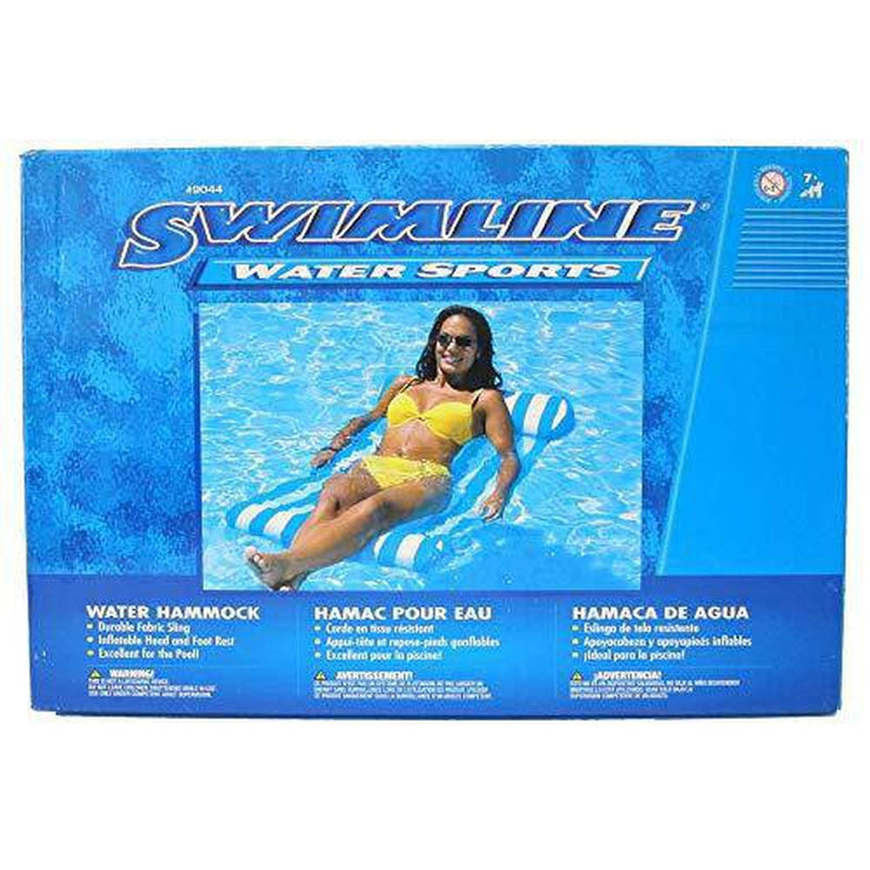 Swimline New 9044 Premium Swimming Pool Floating Water Hammock Lounge Chair