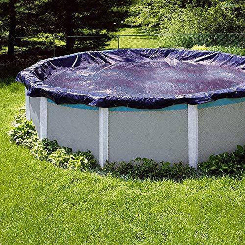 Swimline PCO834 30' Round Above Ground Winter Swimming Cover Includes 3' Overlap, Metallic Grommets, Cable, and Ratchet (Pool Cover Only)