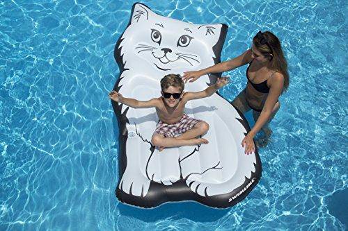 Swimline Purrfect Kitty Inflatable Pool Mattress White/Black, 79" x 30"