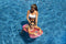 Swimline Sturdy See-Thru Surf Rider Pool Float Colors May Vary, 30" x 22"