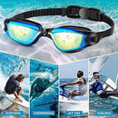 Swimming Goggles,Waterproof Anti-fog Anti-ultraviolet Swimming Glasses with Adjustable Shoulder Strap for Adults, Men, Women and Teenagers