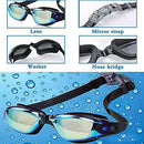 Swimming Goggles,Waterproof Anti-fog Anti-ultraviolet Swimming Glasses with Adjustable Shoulder Strap for Adults, Men, Women and Teenagers