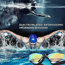 Swimming Goggles,Waterproof Anti-fog Anti-ultraviolet Swimming Glasses with Adjustable Shoulder Strap for Adults, Men, Women and Teenagers