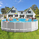 Swimming Pool - 10 ft x 30 in Round Metal Framed Above Ground Swimming Pool, Family Pool for Backyard or Outdoor Swimming Pool for Kids and Adults (No Pump)