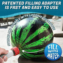 Swimming Pool Ball, 8.7 Inch Ball Fills with Water with Hose Adapter for Underwater Swimming Pool Game Passing Dribbling Diving Water Pool Games for Teens Adults (Green)