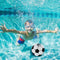 Swimming Pool Game Pool Ball 9 Inch Inflatable Pool Toys with Hose Adapter, Pool Game for Teen Adult (Soccer Style)