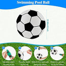 Swimming Pool Game Pool Ball 9 Inch Inflatable Pool Toys with Hose Adapter, Pool Game for Teen Adult (Soccer Style)