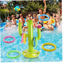 Swimming Pool Inflatable Ring Toss Game Set Floating Pool Toys Outdoor Beach Party Supplies