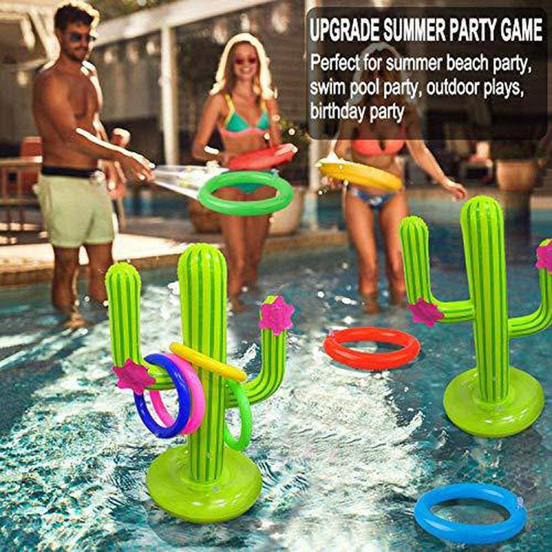 Swimming Pool Ring Toss Games Inflatable Pool Toys (Color)