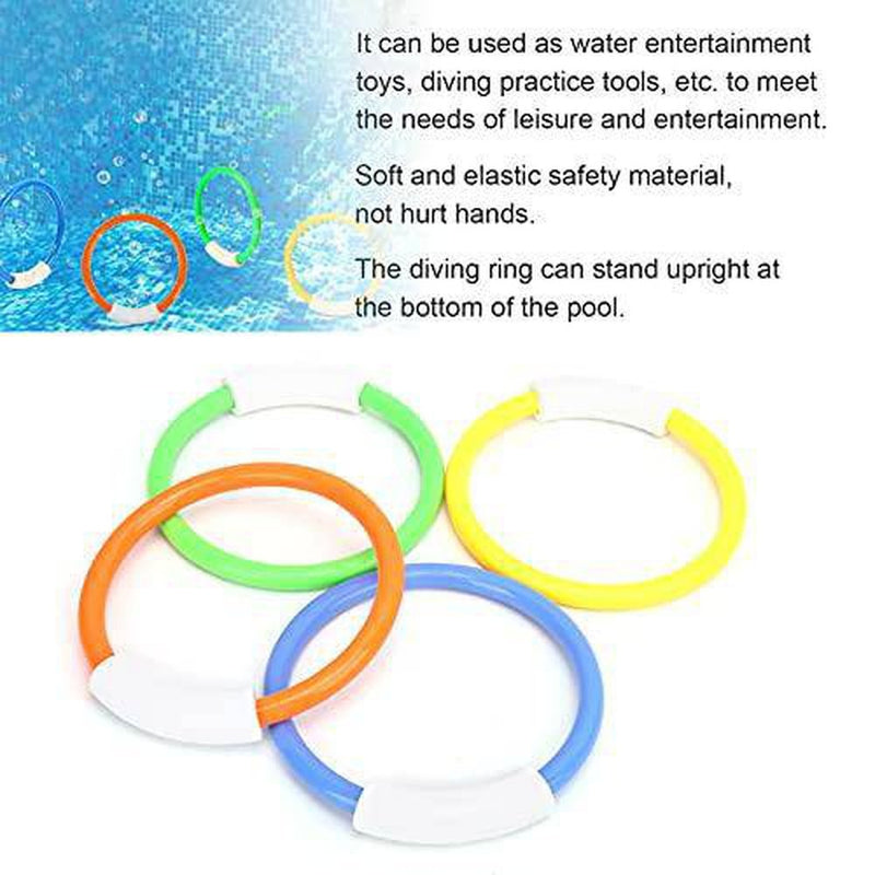 Swimming Pool Toy Rings, Dive Rings a Good Training Tool Corrosion Resistant for Picked Up Easily for Encourages Children To Swim
