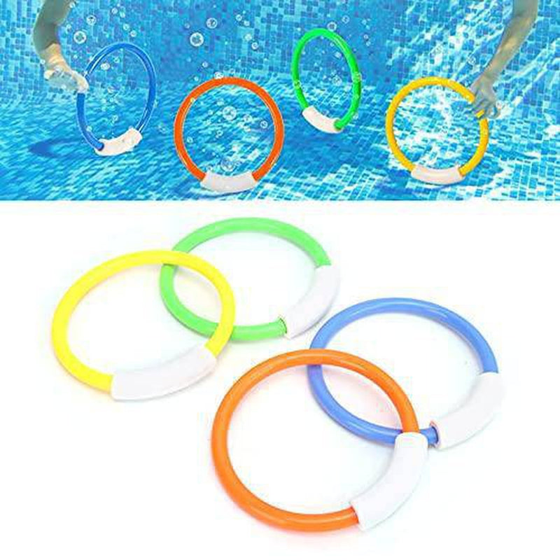 Swimming Pool Toy Rings, Smooth Edge Design Diving and Retrieving Dive Rings Bright Color for Picked Up Easily for Encourages Children To Swim