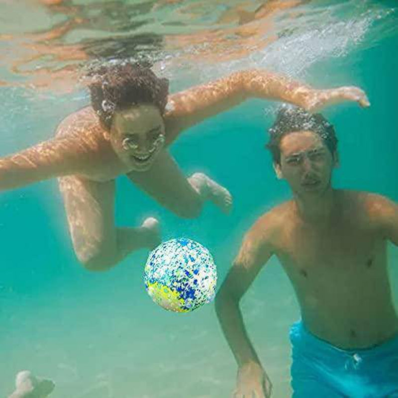 Swimming Pool Toy Watermelon Ball, Water Game Swimming Water Polo Accessories Underwater Dribbling Passing Diving Diving and Pool Billiards Game Balls for Teenagers Adults Child (Variegated Blue)