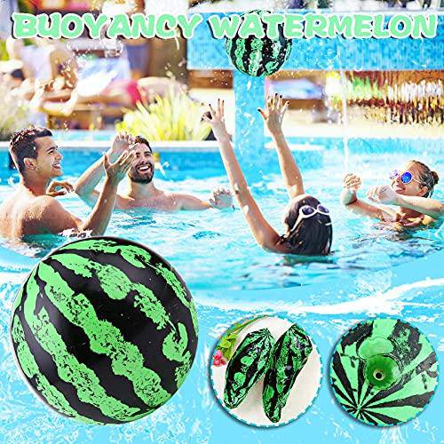 Swimming Pool Toys Ball Game - Watermelon Water Ball Underwater Pool Toy, Pool Ball for Under Water Passing Buoying Dribbling Diving and Pool Games for Teens Kids Adults, Inflatable Pool Balls (A)