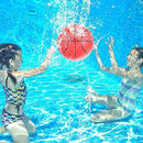Swimming Pool Toys Ball Inflatable Pool Ball Underwater Game Pool Ball with Hose Adapter for Under Water Passing, Dribbling, Pool Games, Teens, Adults, Ball Fills with Water or Air (Basketball)