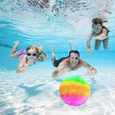 Swimming Pool Toys Ball, Underwater Ball Game for Teens and Adults, Inflatable Pool Balls Swimming Toys Accessories for Under Water Passing, Buoying, Dribbling, Diving for Kids (Rainbow)