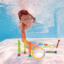 Swimming Pool Toys Diving Toy Set for Pool Use Underwater Toy Rings Diving Fish with Under Water Treasures Gift Set Bundle for Kids (AS Show)