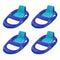 SwimWays Spring Float Recliner XL Floating Swimming Pool Lounger Chair for Adults, Blue (4 Pack)