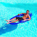 SwimWays Spring Float Recliner XL Floating Swimming Pool Lounger Chair for Adults, Blue (4 Pack)