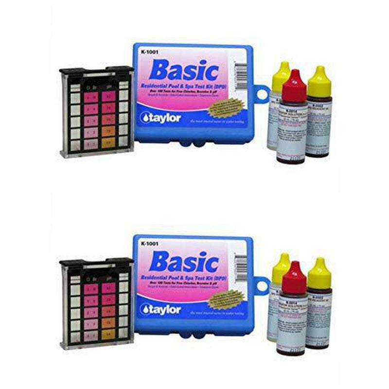 Taylor K-1001 DPD Basic Residential Swimming Pool Spa 3 Way Test Kit (2 Pack)
