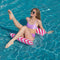 TBoxBo Water Hammock Float Inflatable Water Deck Chair Foldable Diagonal Stripes Inflatable Pool Hammock Portable Water Floating for Adults and Kids(Rose Red£