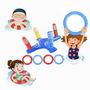 Tekaymod 8-12 Years Old Children’s Pool Toys, Water Games, Floating Pool Ring with 4 Rings, Suitable for Adult and Family Billiard Games, Multiplayer Pool Games, Children’s Family Pool Toys