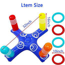 Tekaymod 8-12 Years Old Children’s Pool Toys, Water Games, Floating Pool Ring with 4 Rings, Suitable for Adult and Family Billiard Games, Multiplayer Pool Games, Children’s Family Pool Toys