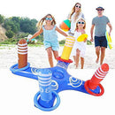 Tekaymod 8-12 Years Old Children’s Pool Toys, Water Games, Floating Pool Ring with 4 Rings, Suitable for Adult and Family Billiard Games, Multiplayer Pool Games, Children’s Family Pool Toys
