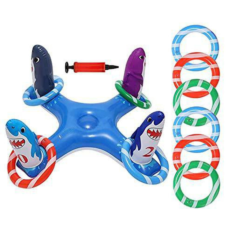 Tengan 2021 New Inflatable Pool Ring Toss Games Toy with Rings Pool Game Toy We Will Try Our Best to Solve Your Problem Method