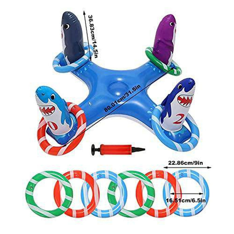 Tengan 2021 New Inflatable Pool Ring Toss Games Toy with Rings Pool Game Toy We Will Try Our Best to Solve Your Problem Method